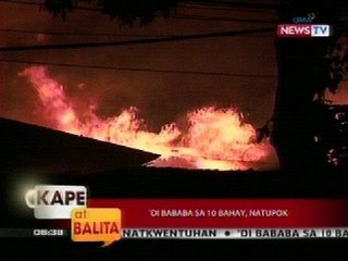 KB: 'Di bababa sa 10 bahay, natupok (Quezon City)