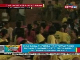 BP: Mga tagasuporta ng 2 tumatakbo sa pagka-kongresista sa CdeO, nagkagulo sa debate