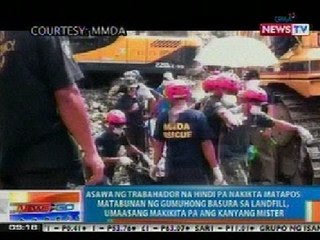 NTG: Asawa ng trabahador na  'di pa nakikita sa Rodriguez landfill, umaasang makikita pa mister