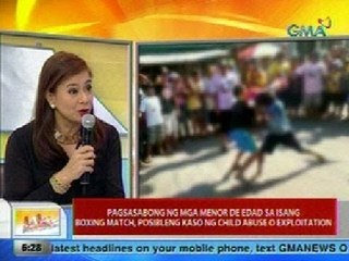 UB: Pagsasabong ng mga menor de edad sa isang boxing match, posibleng kaso ng child abuse