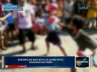 Saksi: Boksing ng mga bata sa isang pista, nakunan ng video
