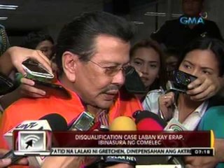 24 Oras: Disqualification case laban   kay Erap, ibinasura ng comelec