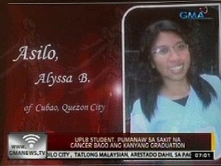 24 Oras: UPLB Student, pumanaw sa sakit na cancer bago ang kanyang graduation