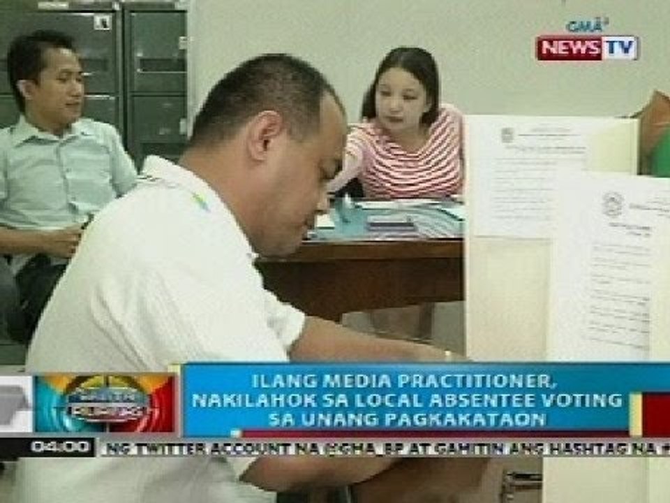 BP: Mga magsisilbi sa Eleksyon 2013, nakilahok na sa local absentee voting