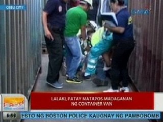 UB: Lalaki, patay matapos madaganan ng container van sa Cebu City