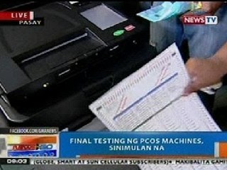 NTG: Final testing ng PCOS machines, sinimulan na