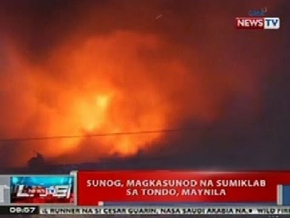 NTVL: Sunog, magkasunod na sumiklab sa Tondo, Maynila