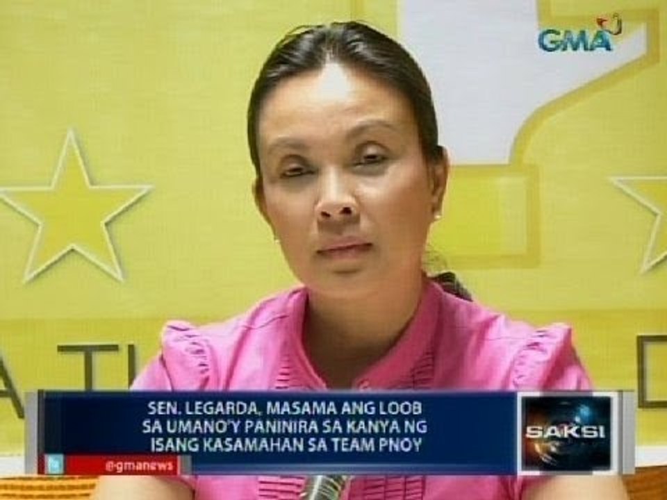 Saksi: Kasama sa Team PNoy, sinisisi ni Sen. Legarda sa umano'y black propaganda laban sa kanya