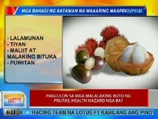 UB: Paglulon sa mga malalaking buto ng prutas, health hazard nga ba?