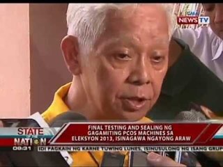 SONA: Final testing at sealing ng PCOS machines, isinagawa