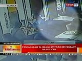 BT: Pagnanakaw sa isang fastfood restaurant sa Manila, na-hulicam