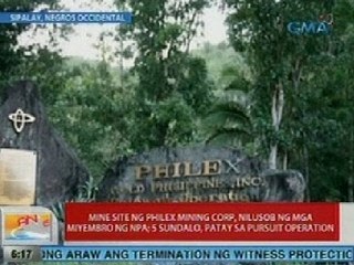UB: Mine site ng Philex Mining Corp sa Sipalay, Negros Occidental, nilusob ng NPA