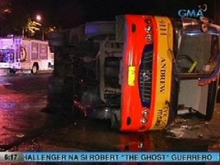 UB: 19 sugatan sa pagtagilid ng isang bus sa QC