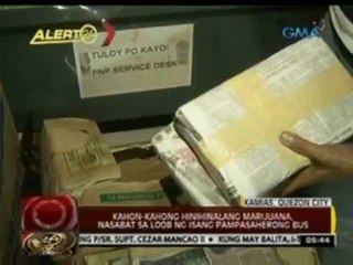 24 Oras: Kahon-kahong hinihinalang marijuana, nasabat sa loob ng isang pampasaherong bus