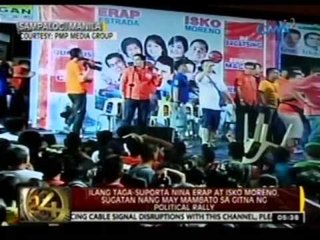 Ilang taga-suporta nina Erap at Isko Moreno, sugatan nang may mambato sa gitna ng polical rally