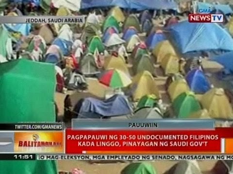 BT: Pagpapauwi ng 30-50 undocumented Filipinos kada linggo, pinayagan ng Saudi gov't