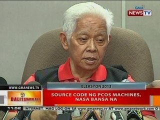 BT: Source code ng PCOS machines, nasa bansa na