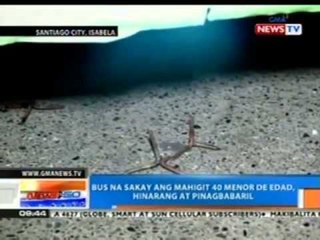 NTG: Bus na sakay ang mahigit 40 menor de edad, hinarang at pinagbabaril sa Isabela