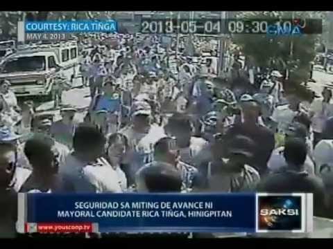Saksi: Seguridad sa miting de avance ng kampo ni Taguig mayoral candidate Rica Tiñga, hinigpitan