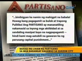 UB: 3 kapitan sa QC, pinadalhan ng korona ng patay