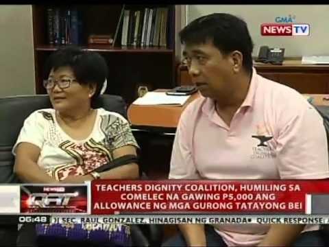 TDC, humiling sa Comelec na gawing P5,000 ang allowance ng mga gurong tatayong BEI