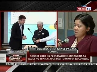 QRT: Source code ng PCOS machine, itinago na sa vault ng BSP matapos mai-turn over sa COMELEC
