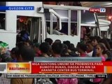 BT: Mga gustong umuwi sa probinsya pata bumoto bukas, dagas a rin sa Araneta Bus Ctr. Terminal