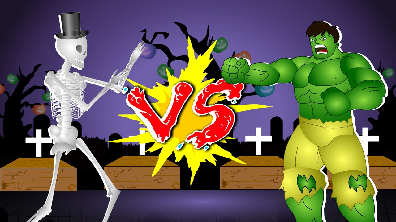 Skeleton vs Hulk Epic fight