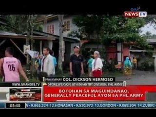 QRT: Botohan sa Maguindanao, generally peaceful ayon sa PHL Army