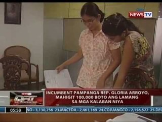 QRT: Rep. Gloria Arroyo, mahigit 100k boto ang lamanh sa mga kalaban niya