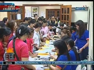 Flash Report: Pila ng mga BEI na nagsasauli ng election parahernalia sa Caloocan, mabagal ang usad
