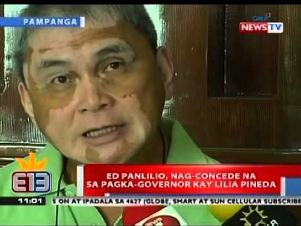 NTL: Ed Panlilio, nag-concede na sa pagka-governor kay Lilia Pineda sa Pampanga