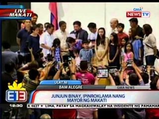 BT: Junjun Binay, ipinroklama nang mayor ng Makati