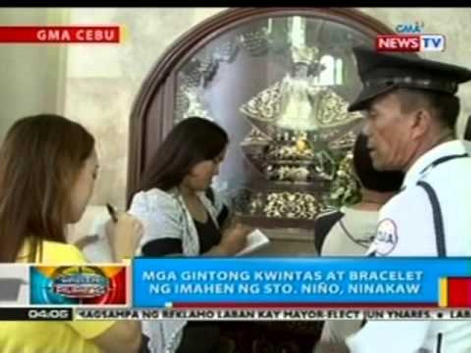 BP: Mga gintong alahas ng imahen ng Sto. Niño sa isang simbahan sa Cebu City, ninakaw
