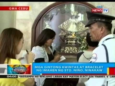 BP: Mga gintong alahas ng imahen ng Sto. Niño sa isang simbahan sa Cebu City, ninakaw