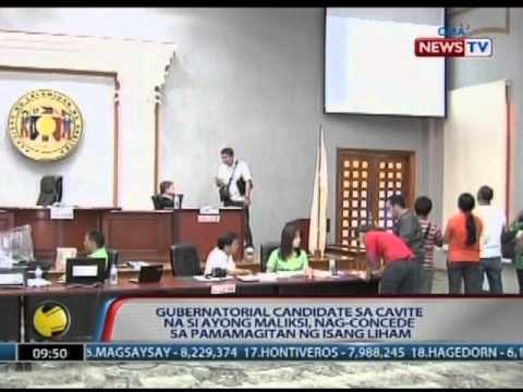SONA: Ayong Maliksi ng Cavite, nag-concede sa pamamagitan ng isang liham