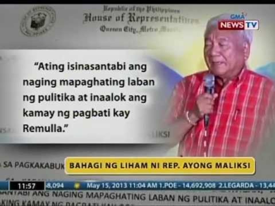 BT: Rep. Ayong Maliksi, nag-concede kay Jonvic Remulla