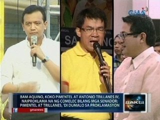 Koko Pimentel at Antonio Trillanes IV, 'di nakadalo sa proklamasyon sa pagka-senador