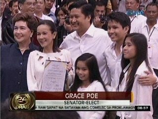 24 Oras: Senator-Elect Grace Poe, inialay ang tagumpay sa amang si FPJ