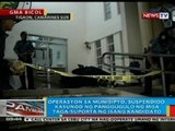 BP: Operasyon sa munisipyo ng Tigaon, Camarines Sur, suspendido