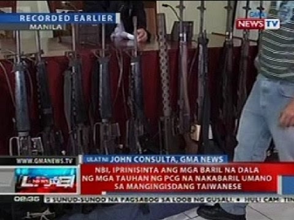 NTL: NBI, iprinisinta ang mga baril na dala ng mga tauhan ng PCG na nakabaril sa Taiwanese