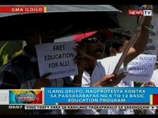 Скачать видео: BP: Ilang grupo sa Iloilo, nagprotesta kontra sa  pagsasabatas ng K-12 Basic Education Program