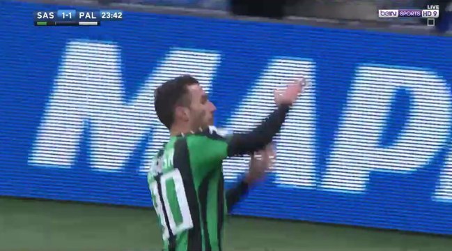 Antonino Ragusa Goal - US Sassuolo Calcio 2-1 U.S. Citta di Palermo - (15/01/2017)