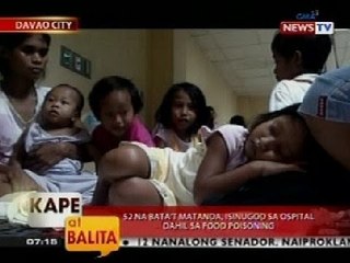 KB: 52 na bata't matanda sa Davao City, isinugod sa ospital dahil sa food poisoning
