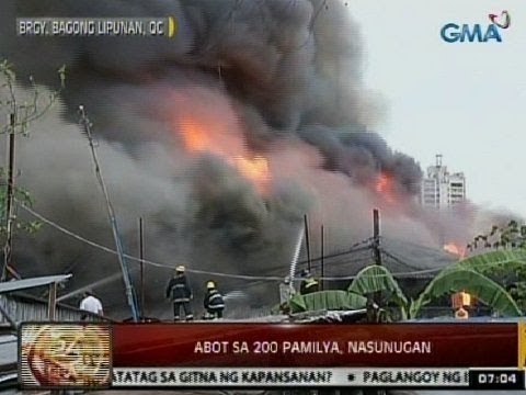 24 Oras: Abot sa 200 pamilya, nasunugan sa Brgy. Bagong Lipunan, Q.C.