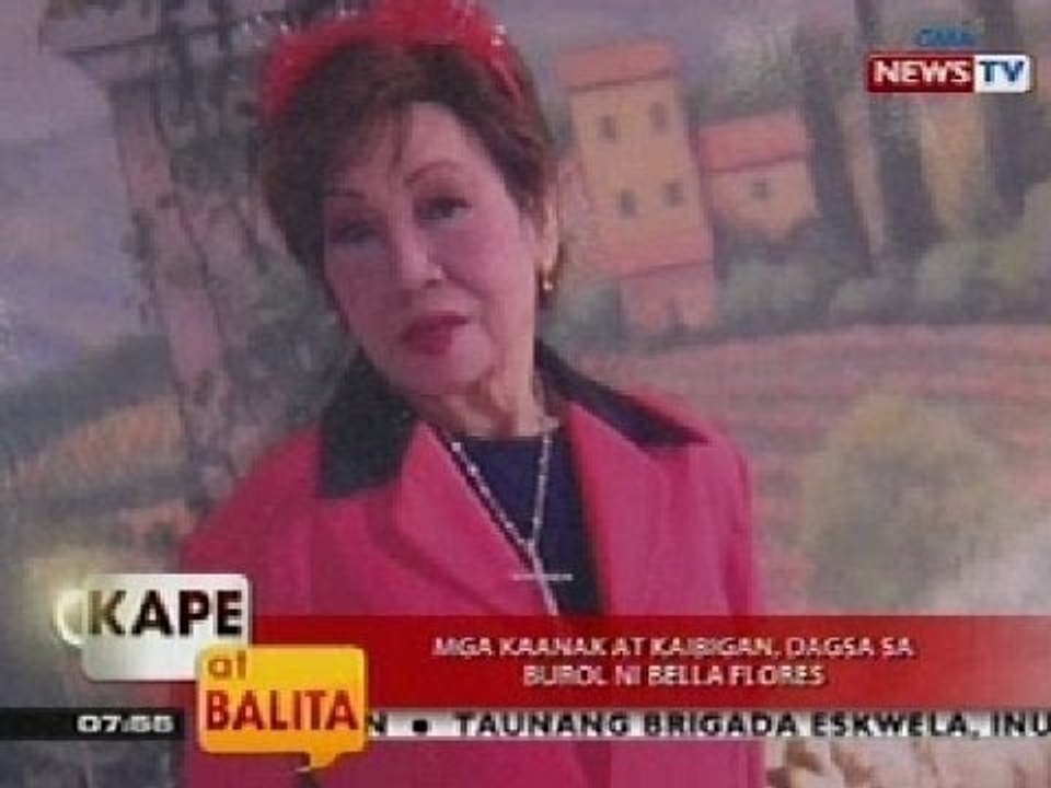 KB: Mga kaanak at kaibigan, dagsa sa burol ni Bella Flores