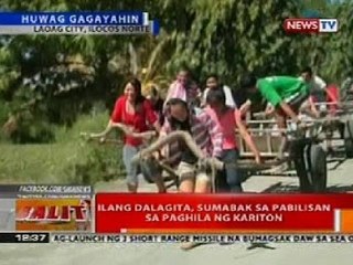BT: Ilang dalagita, sumabak sa pabilisan sa paghila ng kariton sa Ilocos Norte