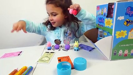 Peppa Pig Clay Play Doh Figures and New Toy Surprise Mashems Eggs !