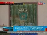 BP: Security agency, inatake ng mga miyembro ng NPA sa Davao del Norte