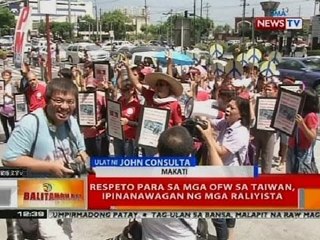 BT: Respeto para sa mga OFW sa Taiwan, ipinanawagan ng mga raliyista sa Makati